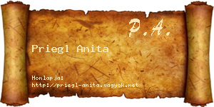 Priegl Anita névjegykártya